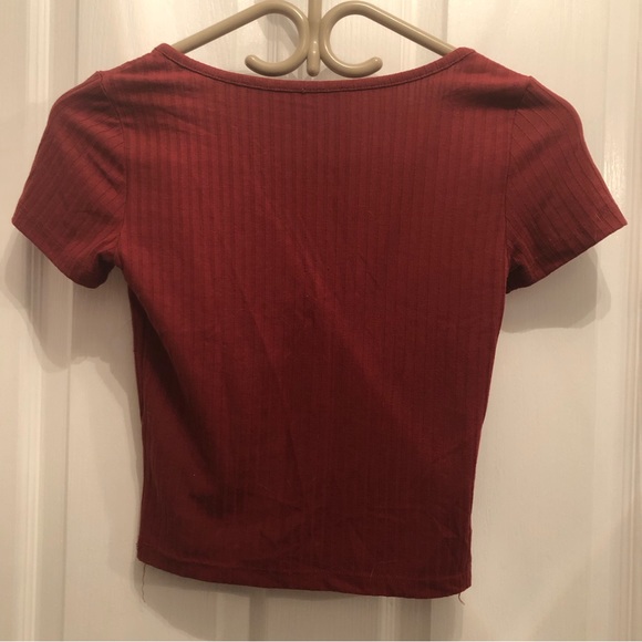 Rusty Red Short Button Tee - Picture 2 of 3